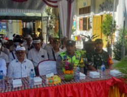 Babinsa Kodim Bangli Hadir Dalam Pelepasan Siswa Kelas XII Tahun Pelajaran 2022/2023 Agar Berjalan Aman