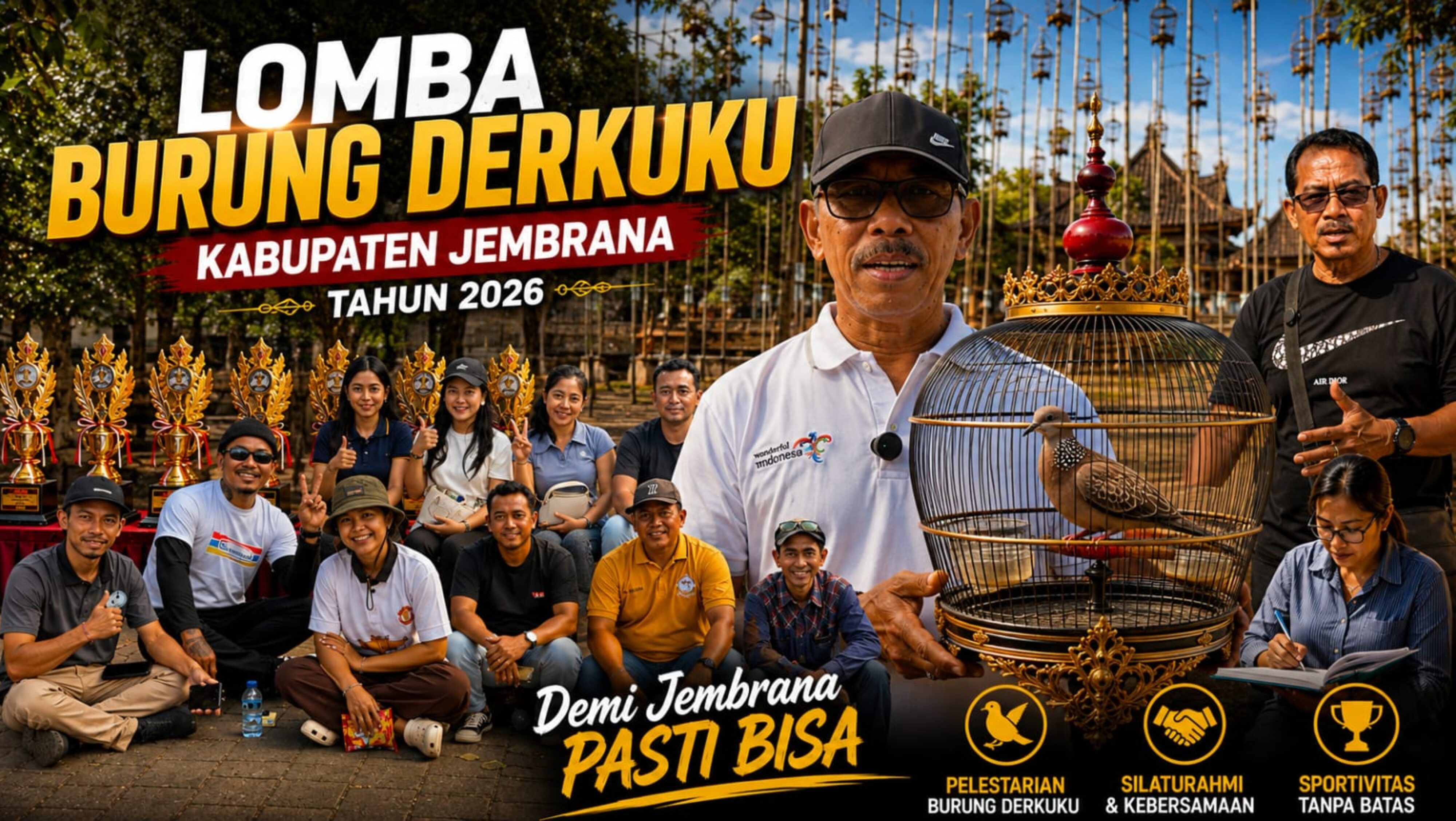 Lomba Derkuku Meriahkan HUT Kota Negara Ke-131 Kabupaten Jembrana