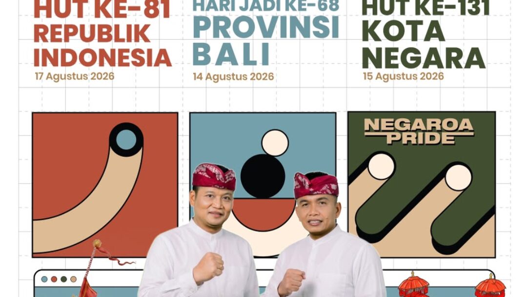 Pemkab Jembrana Mengucapkan Selamat HUT RI Ke-81, HUT Provinsi Bali Ke-68 Dan HUT Kota Negara Ke-131