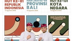 Pemkab Jembrana Mengucapkan Selamat HUT RI Ke-81, HUT Provinsi Bali Ke-68 Dan HUT Kota Negara Ke-131
